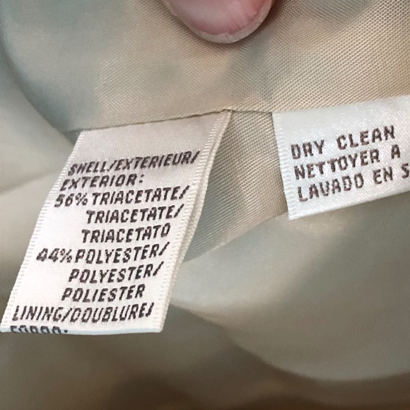 Jones New York Vintage 90s Light Tan Beige Button-Up Collarless Blazer Size 10 - Picture 9 of 10